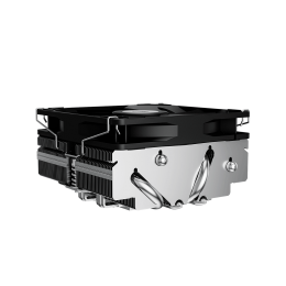 Кулер для процессора/ CPU Cooler PCCooler RC400-53 (125W, 4-pin PWM, 53.5mm, Al/Cu, 4x6mm, 1x92mm, 43CFM, 31.2dBA, 2700RPM, S: 1851/1700/1200/20XX/115X, AM5/AM4, silver, black)