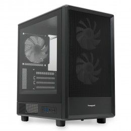 Корпус без блока питания/ Case HSPD M310, Mesh Mini-tower, Black, TG, 0.4 SPCC, 3x120mm ARGB (Orbis F1) mATX, mITX 180/280/160mm 1x2.5", 1x3.5", 4xPCI 2xUSB-A 3.0 452x277x418mm