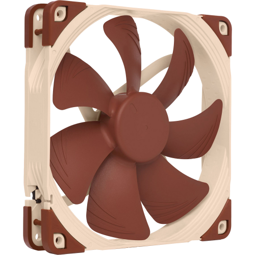 Кулер для корпуса/ Case Cooler Noctua NF-A14 PWM (140x140x25mm, 4-pin PWM, 82.5CFM, 24.6dBA, 1500RPM, Beige/Brown)