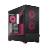 Корпус ПК без блока питания/ Case Fractal Design Pop Air RGB Magenta Core TG Clear Tint, Midi-Tower, 3x120mm RGB, 2xUSB-A 3.2 ATX, mATX, mITX Black/Magenta Fractal Design