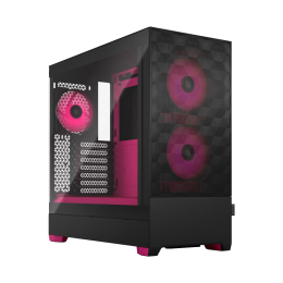 Корпус ПК без блока питания/ Case Fractal Design Pop Air RGB Magenta Core TG Clear Tint, Midi-Tower, 3x120mm RGB, 2xUSB-A 3.2 ATX, mATX, mITX Black/Magenta