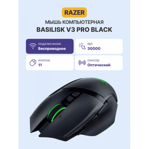 Razer Basilisk V3 Pro Black: Премиум Игровая Мышь для Профессионалов