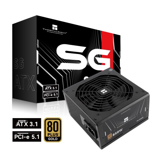 Блок питания 850W/ Power Supply Thermalright, 850W 80+ Gold (ATX, 3.1, PCIe 5.1, Full modular, 1x24(20+4)pin 600mm, 2xCPU 8(4+4)pin 650mm, 2xPCIe*2 8(6+2)pin 650+150mm, 1x12VHPWR PCIe 5.1 12+4pin 600mm, 2xSATA*4 450+150+150+150mm, 1xMOLEX4pin*3 500+150+15