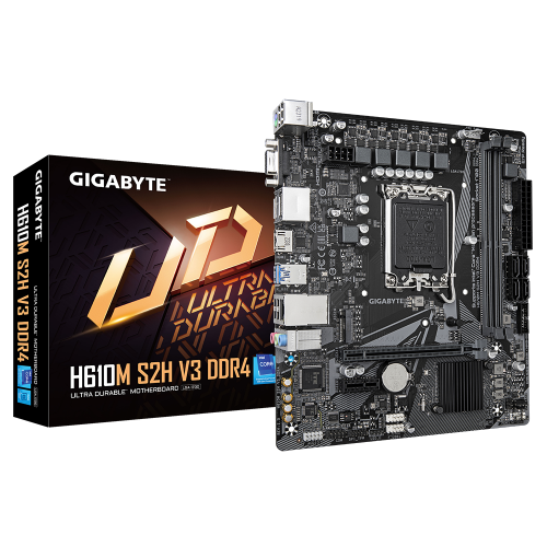 Материнская плата GIGABYTE H610 для Intel s1700 - 2xDDR4 до 64GB, HDMI 2.1, 4xSATA, mATX, идеальный выбор для вашего ПК