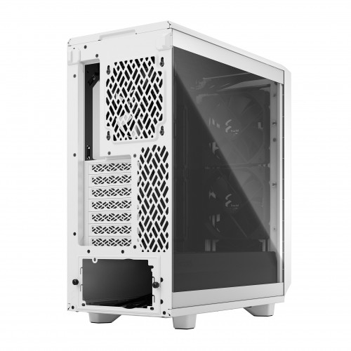 Корпус ПК без блока питания/ Case Fractal Design Meshify 2 Compact TG Clear Tint, Midi-Tower, 2x140mm + 1x120mm, 2xUSB-A 3.2 + 1xUSB 3.2 Type-C ATX, mATX, mITX White Fractal Design