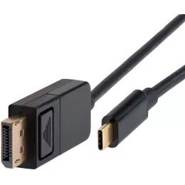 Кабель Buro ver1.4 USB Type-C (m) DisplayPort (m) 1.5м (BU-TYPEC-DP-1.5M) черный