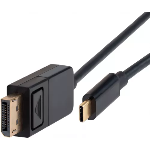 Кабель Buro ver1.4 USB Type-C (m) DisplayPort (m) 1.5м (BU-TYPEC-DP-1.5M) черный