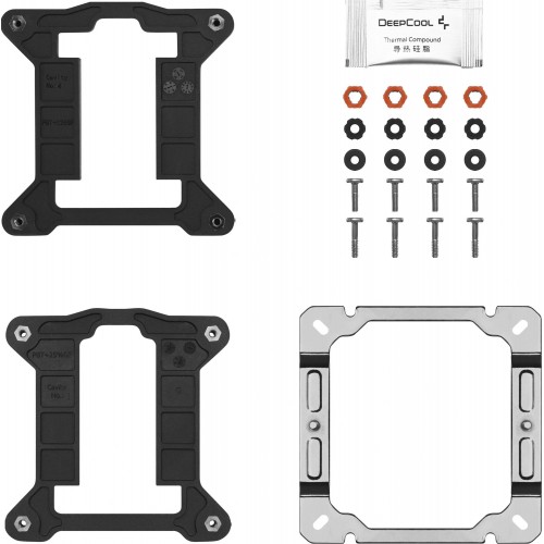 Кулер Deepcool AG400 Soc-AM5/AM4/1200/1700/1851 серебристый/черный 4-pin 18-31.6dB Al+Cu 220W 614gr Ret (R-AG400-BKNNMN-G-1) [R-AG400-BKNNMN-G-1]