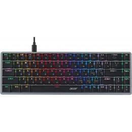 Клавиатура Acer OKW302 механическая серебристый USB Multimedia for gamer для ноутбука LED (ZL.KBDCC.01C) кабель 1.8м