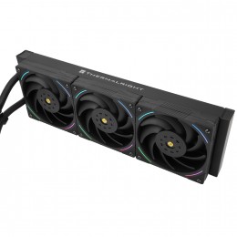 Система жидкостного охлаждения/ Water Cooling System Thermalright Elite Vision 360 (360mm, LED, Black, ARGB/ Fans: 3x120mm, 69CFM, 27dBA, 2150RPM/ Pump height 63mm, Rad thickness 27mm/ S: 1700, 1200, 1851, 115X, 2011, 2066, AM5, AM4)