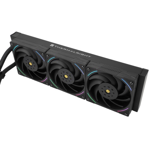 Система жидкостного охлаждения/ Water Cooling System Thermalright Elite Vision 360 (360mm, LED, Black, ARGB/ Fans: 3x120mm, 69CFM, 27dBA, 2150RPM/ Pump height 63mm, Rad thickness 27mm/ S: 1700, 1200, 1851, 115X, 2011, 2066, AM5, AM4) Thermalright