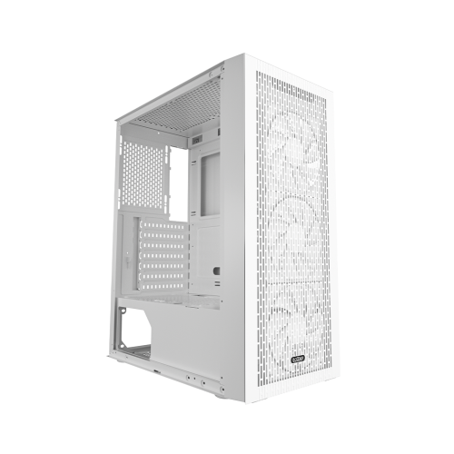Корпус без блока питания/ Case PCCooler MA100 MESH WH, Midi-Tower, TG, Mesh, 3x120mm ARGB, 1xUSB-A 3.0 + 2xUSB-A 2.0, ATX, mATX, mITX White