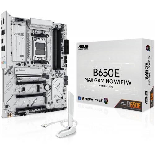 Материнская плата Asus B650E MAX GAMING WIFI: AM5, 4xDDR5, 2.5G LAN, HDMI и DP для мощного гейминга