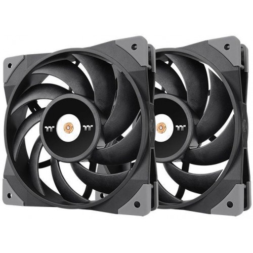 Купить вентилятор для корпуса Thermaltake Toughfan 12 (120x120x25, черный, 4-pin, 22.3 дБ, упаковка 2 шт) - CL-F082-PL12BL-A