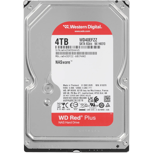 Жесткий диск HDD WD SATA3 4Tb NAS Red Plus - Идеальное решение для хранения данных с гарантией 1 год