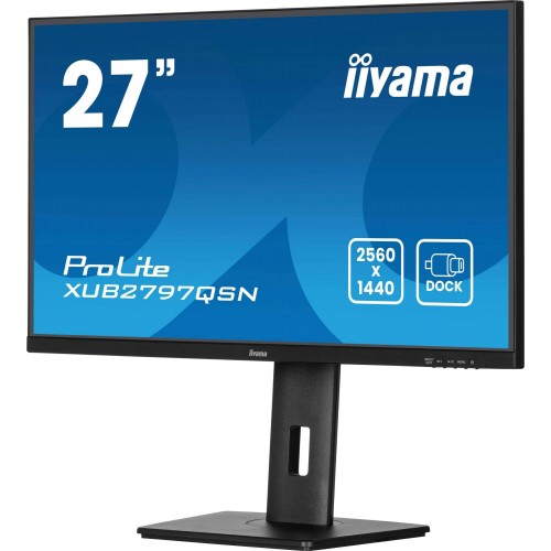 Монитор Iiyama 27" ProLite XUB2797QSN-B2 черный IPS LED 16:9 HDMI M/M матовая HAS Piv 1300:1 300cd 178гр/178гр 2560x1440 100Hz DP Quad HD 2K (1440p) USB 6.1кг