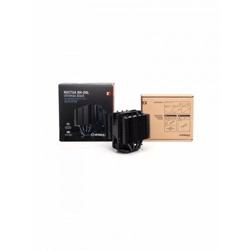 Кулер для процессора/ CPU Cooler Noctua NH-D9L chromax.black (88W, 4-pin PWM, 110mm, Al/Cu, 4x6mm, 1x92x92x25mm, 46.44CFM, 22.8dBA, 2000RPM, S: 1851/1700/1200/115X, AM5/AM4, Black)