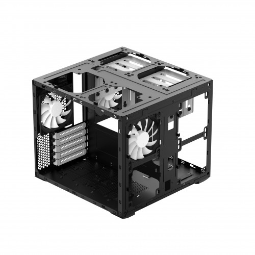 Корпус ПК Fractal Design Node 804 Mini-Tower: Стильный и функциональный чёрный Case для mATX и mITX с 3 вентиляторами и USB-A 3.2