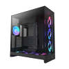 Корпус без блока питания/ Case NZXT H9 Flow RGB+ (2025), Midi-Tower, TG, 6x140mm RGB + 1x120mm RGB, 2xUSB-A 3.2 + 1xUSB-C 3.2, E-ATX, ATX, mATX, mITX Black NZXT
