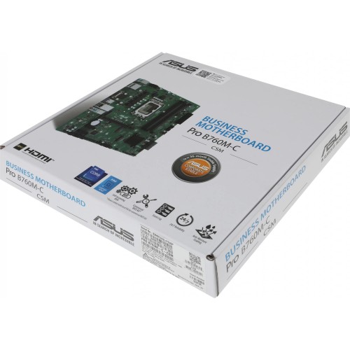 Купить материнскую плату Asus PRO B760M-C-CSM для Intel 1700 с поддержкой DDR5, HDMI и RAID - идеальное решение для вашего ПК