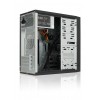 Корпус с блоком питания 450Вт./ Case Forza mATX case, black, w/PSU 450W 12cm, w/2xUSB2.0, w/2xUSB3.0, w/1xType-C (USB2.0), w/pwr cord, w/o FAN Foxline