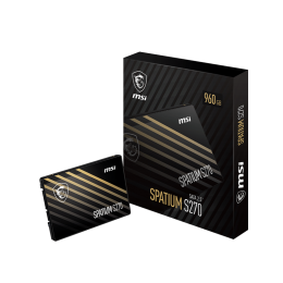 MSI SSD SPATIUM S270, 480GB, 2.5" 7mm, SATA3, 3D TLC, R/W 500/450, IOPs 55 000/80 000, TBW 250, DWPD 0.28 (5 лет)