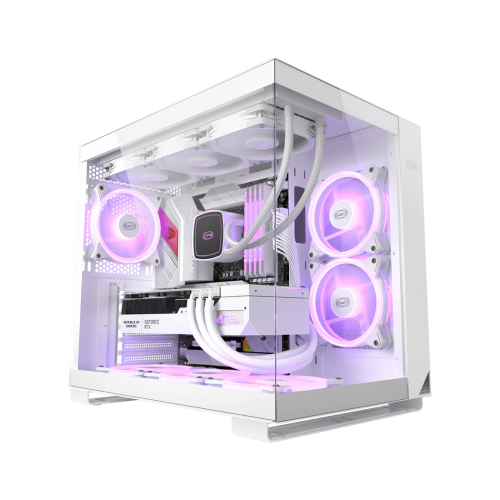 Корпус PCCooler C3T500 ARGB WH - Midi-Tower с 6x120mm ARGB, USB-C 3.1 и поддержкой ATX/mATX/mITX