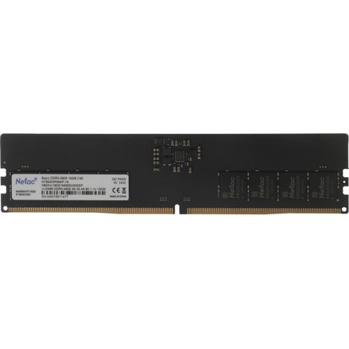 Купить модуль памяти Netac DIMM 16GB DDR5-5600 NTBSD5P56SP-16 для высокой производительности ПК