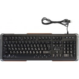 Клавиатура Оклик 717G BLACK DEATH черный/оранжевый USB Multimedia for gamer LED (476395) кабель 1.5м