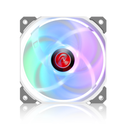 Вентилятор корпусный/ Case Cooler Raijintek AGERAS 12 ARGB-1 (120x120x25mm, 4-pin PWM, 67.38CFM, 33dBA, 2200RPM, White)