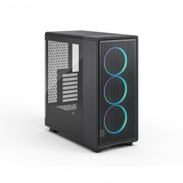 Корпус ПК без блока питания/ Case Fractal Design Epoch TG RGB Light Tint, Midi-Tower, 3x120mm ARGB, 2xUSB-A 3.2 + 1xUSB 3.2 Type-C ATX, mATX, mITX, Black