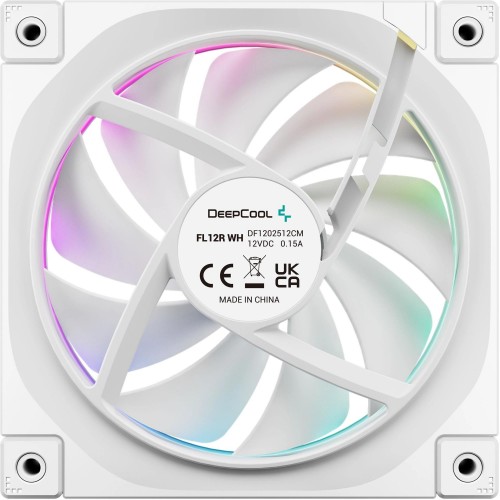 Вентилятор Deepcool FL12R Wh Reverse ARGB 120мм – Тихий и Эффективный 4-pin (33.9дБ) для Корпуса