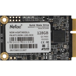 Накопитель SSD Netac SATA-III 128GB NT01N5M-128G-M3X N5M mSATA