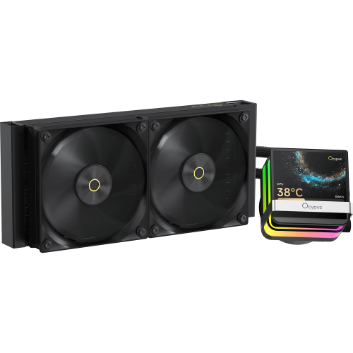 Система жидкостного охлаждения Ocypus Sigma L24 PRO BK: 290W, 240mm, ARGB, 2x120mm вентиляторы для максимальной производительности