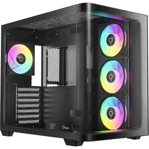 Купить корпус ПК Ocypus Iota C70 Curve BK ARGB - Midi-Tower с 4x120mm ARGB, USB-A 3.0 и USB-C 3.1, поддержка ATX, mATX, mITX
