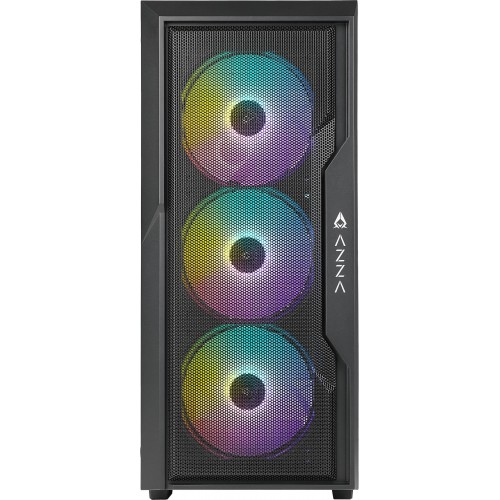 Купить корпус Azza Fighter черный ATX с охлаждением 4x120mm и 2x140mm, USB 2.0/3.0 и аудио - модель CSAZ-290 FIGHTER