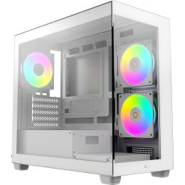 Корпус ПК без блока питания/ Case Ocypus Gamma C52 WH ARGB, Mini-Tower, TG, 3x120mm ARGB, 1xUSB-A 3.0 + 2xUSB 2.0, mATX, mITX White