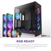 Корпус без блока питания/ Case NZXT H9 Flow RGB+ (2025), Midi-Tower, TG, 6x140mm RGB + 1x120mm RGB, 2xUSB-A 3.2 + 1xUSB-C 3.2, E-ATX, ATX, mATX, mITX Black NZXT
