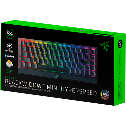 Игровая клавиатура Razer BlackWidow V3 Mini HyperSpeed (Yellow Switch) - Russian Layout/ Razer BlackWidow V3 Mini HyperSpeed (Yellow Switch) Gaming keyboard - Russian Layout Razer