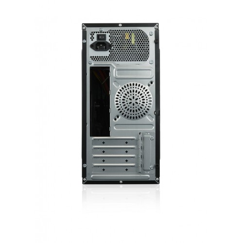 Корпус с блоком питания 450Вт./ Case Forza mATX case, black, w/PSU 450W 12cm, w/2xUSB2.0, w/2xUSB3.0, w/1xType-C (USB2.0), w/pwr cord, w/o FAN Foxline