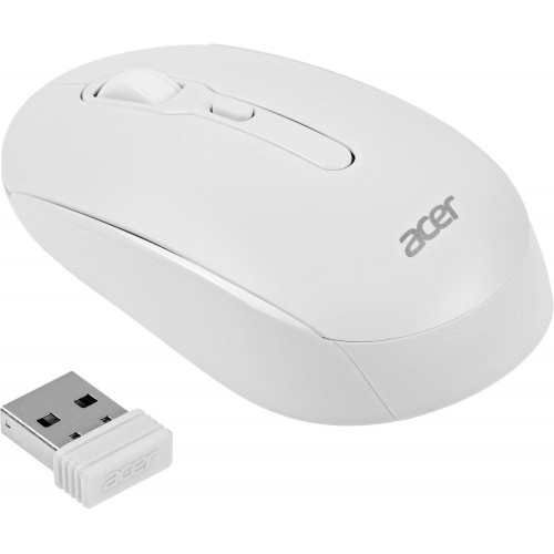 Беспроводная оптическая мышь Acer OMR308 белая с 1600dpi и 4 кнопками - идеальное решение для вашего компьютера