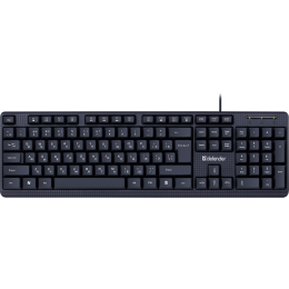 Defender Проводная клавиатура Daily HB-162 RU,черный,104 кнопки +FN, 1.8м