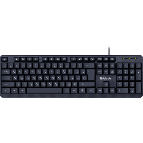Defender Проводная клавиатура Daily HB-162 RU,черный,104 кнопки +FN, 1.8м Defender