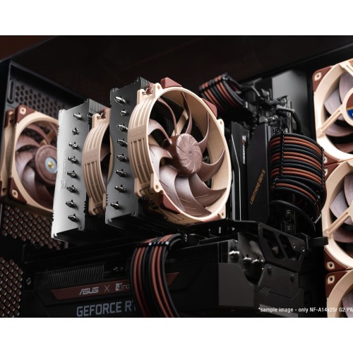 Кулер для корпуса/ Case Cooler Noctua NF-A14x25r G2 PWM (140x140x25mm, 4-pin PWM, 91.58CFM, 24.8dBA, 1500RPM, Beige/Brown)