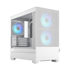 Корпус ПК без блока питания/ Case Fractal Design Pop Mini Air RGB TG Clear Tint, Mini-Tower, 3x120mm RGB, 2xUSB-A 3.2 mATX, mITX White Fractal Design