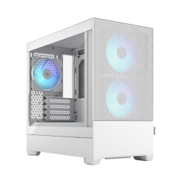 Корпус ПК без блока питания/ Case Fractal Design Pop Mini Air RGB TG Clear Tint, Mini-Tower, 3x120mm RGB, 2xUSB-A 3.2 mATX, mITX White
