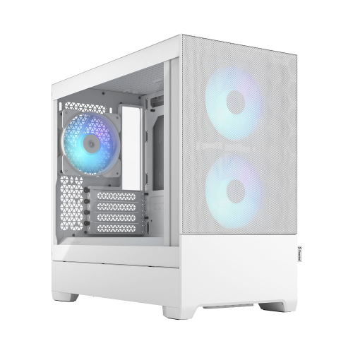 Корпус ПК без блока питания/ Case Fractal Design Pop Mini Air RGB TG Clear Tint, Mini-Tower, 3x120mm RGB, 2xUSB-A 3.2 mATX, mITX White Fractal Design
