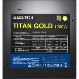 Блок питания Montech ATX 1200W TITAN GOLD Gen.5 80+ gold (20+4pin) APFC 135mm fan 12xSATA Cab Manag RTL