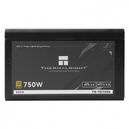 Блок питания ПК/ Power Supply Thermalright, 750W 80+ Gold (ATX, 3.0, PCIe 5.0, Non-modular, 1x24(20+4)pin, 1xCPU 8(4+4)pin, 2xPCIe*2 8(6+2)pin, 5xSATA3, 1x12+4pin (12VHPWR PCIe 5.0 12+4pin 600mm), 3xMOLEX4pin, Active, 120x120mm, 150x140x86mm, APFC, black)