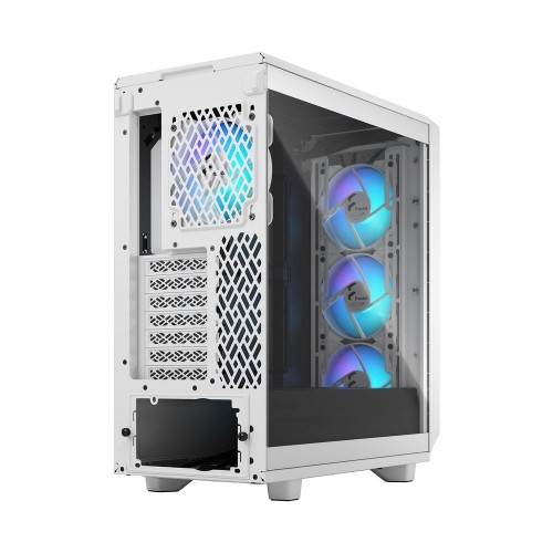 Корпус ПК без блока питания/ Case Fractal Design Meshify 2 Compact RGB TG Light Tint, Midi-Tower, 4x120mm RGB, 2xUSB-A 3.2 + 1xUSB 3.2 Type-C ATX, mATX, mITX White Fractal Design